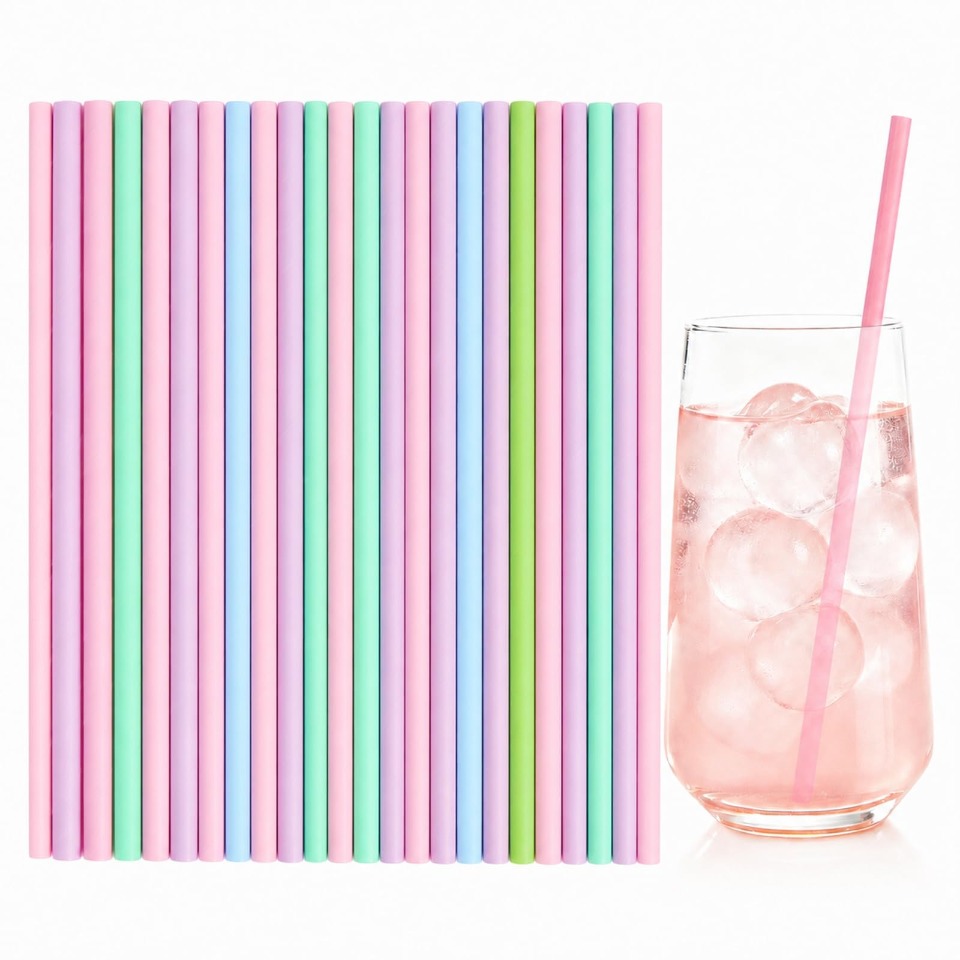 Paper Straw Color - 25/50/100 Pezzi Cannucce di Carta Monouso