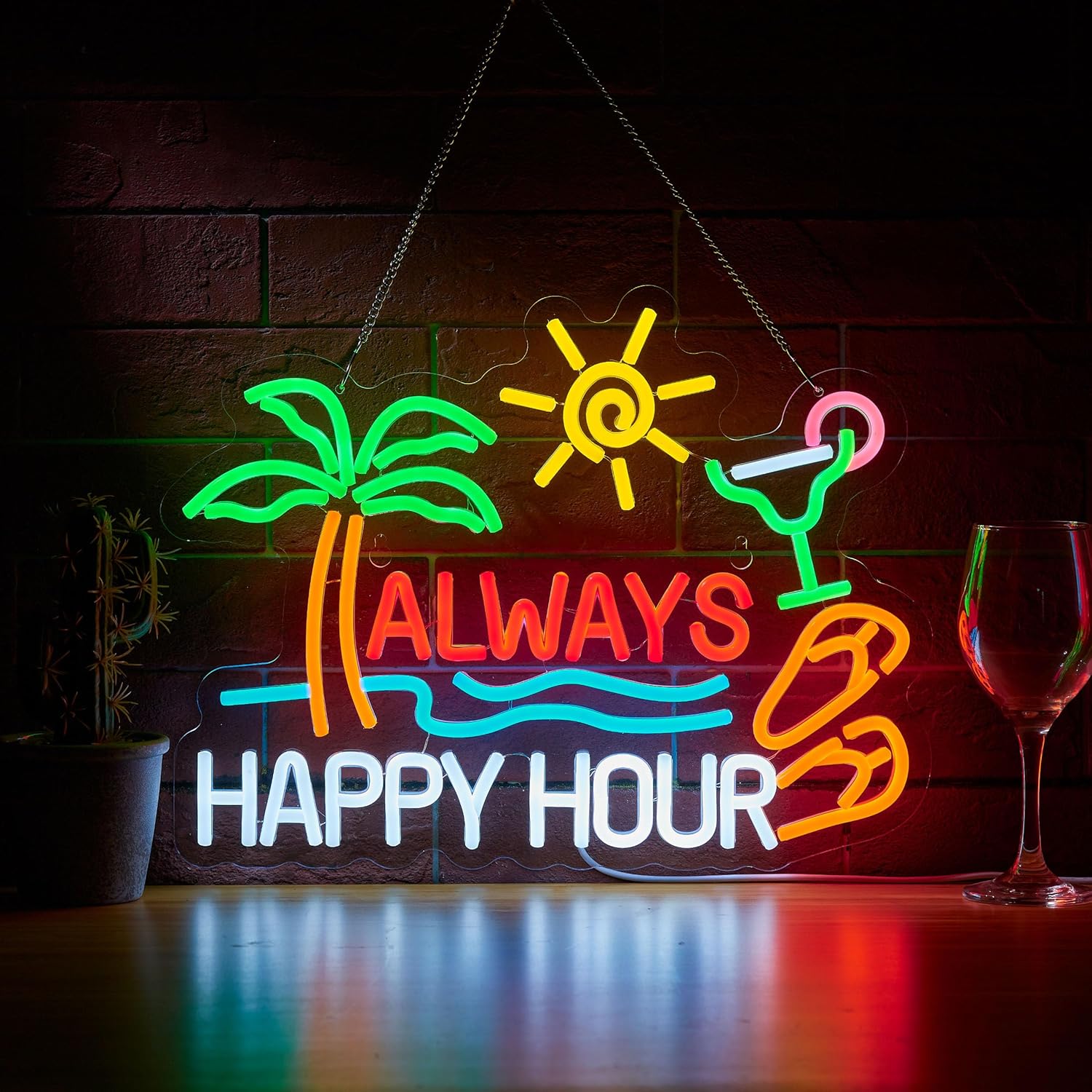 Neon Sign Party - Insegna al Neon 'Always Happy Hour'
