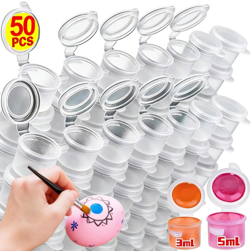 Plastic Cup 50Pcs - 10/30/50 Pezzi Contenitori Vuoti per Vernice,
