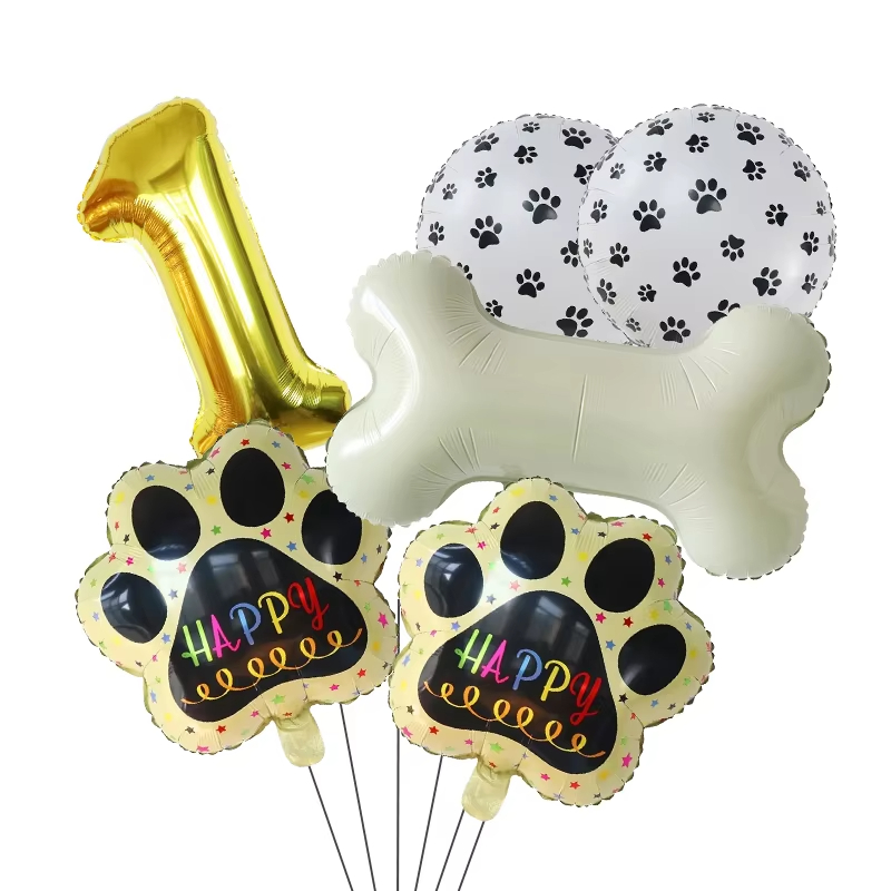 Let'S Party Event Supply - Palloncini Dorati WOOF, Decorazioni per Feste