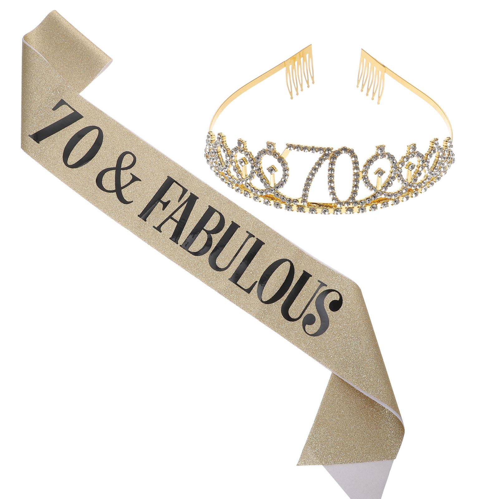 Birthday Sash Glitter - Set di corone di compleanno con