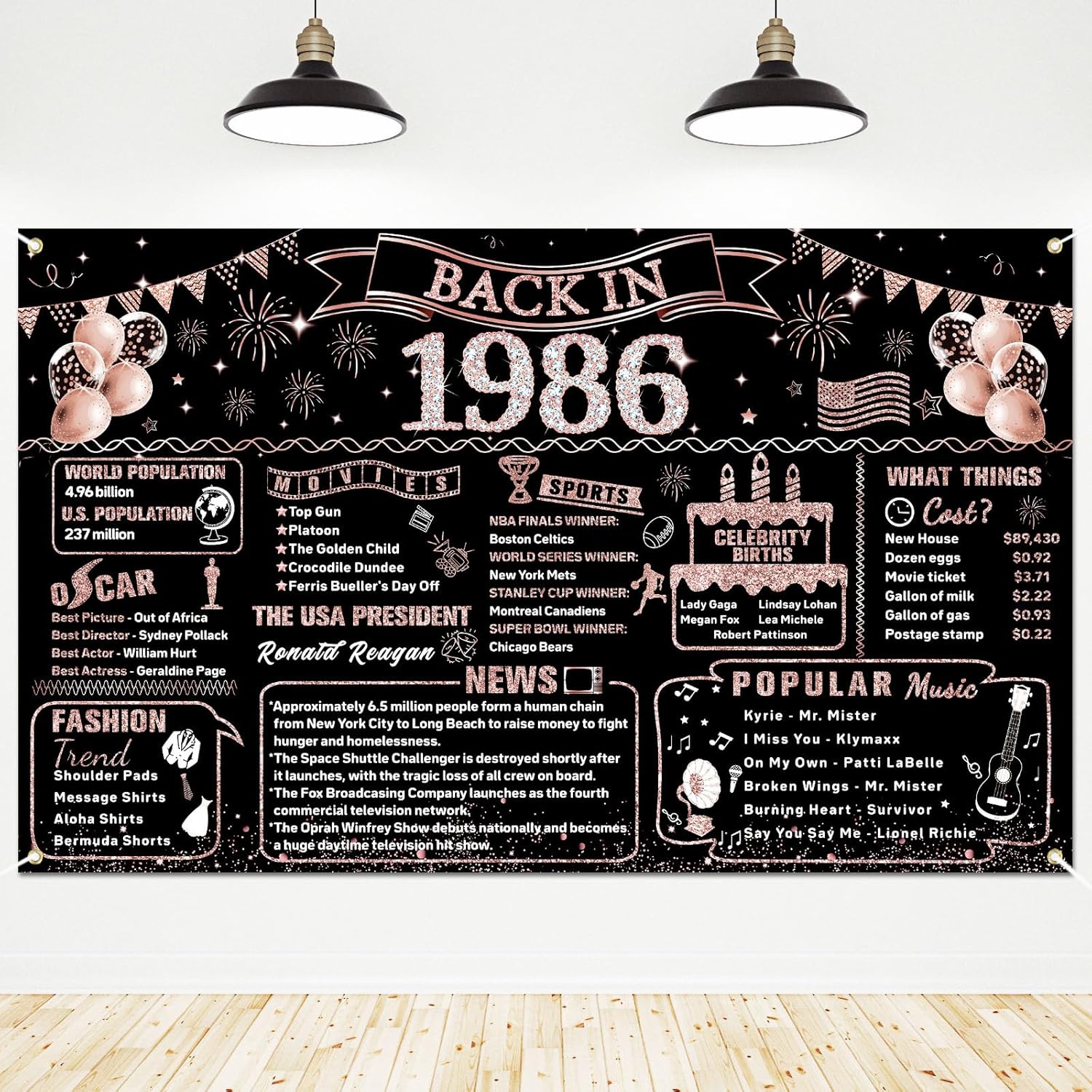 Party Banner Gold - Decorazioni per il 40° compleanno per