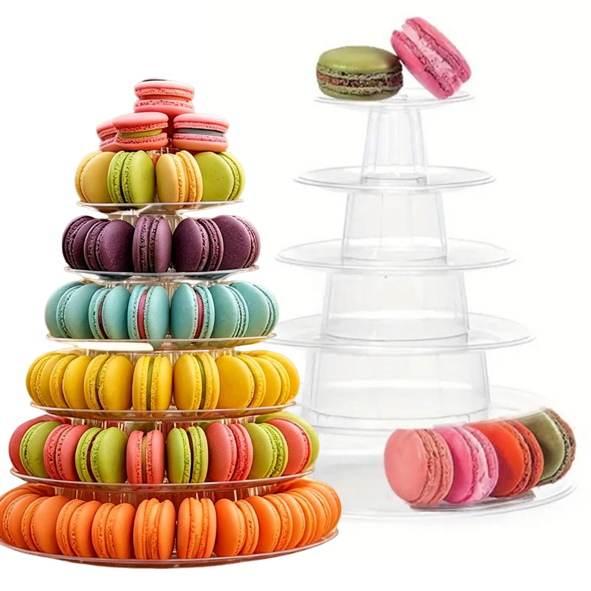 Cupcake Stand Tier - Espositore per torte rotondo in plastica