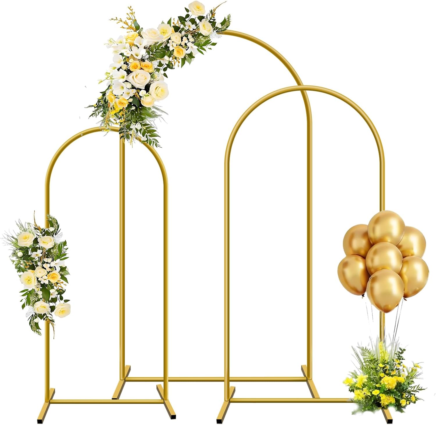 Balloon Arch Kit - 1pc arco in metallo dorato fondale