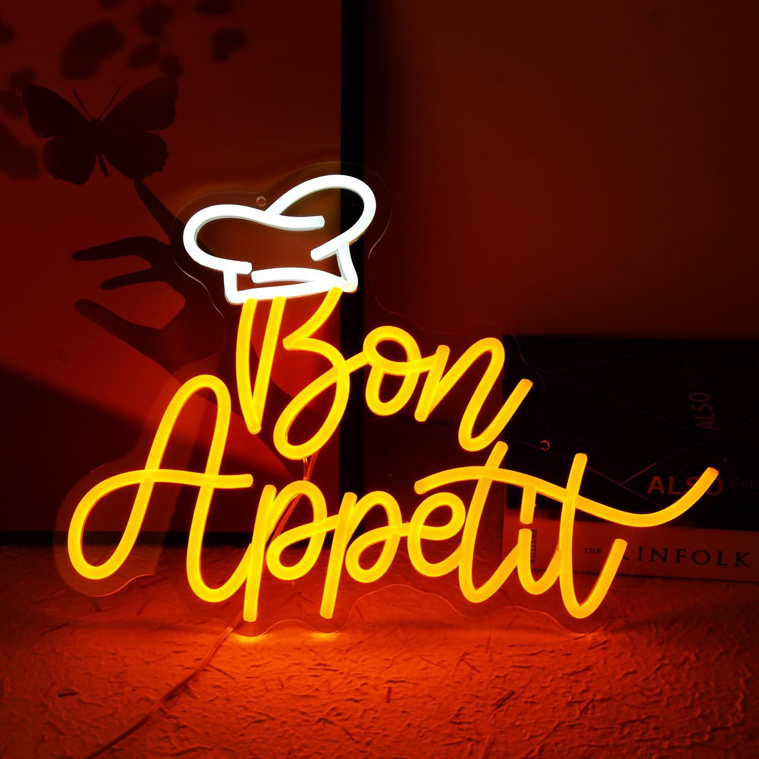 Neon Sign Party - Insegna al Neon 'Bon Appetit' con