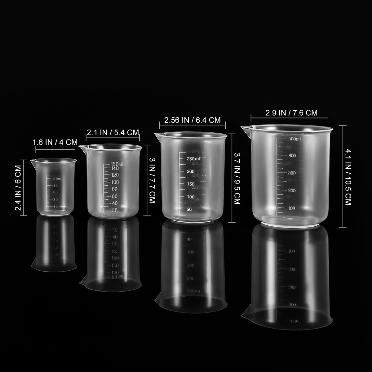 Plastic Cup 50Pcs - 4 pezzi 50 ml 150 ml