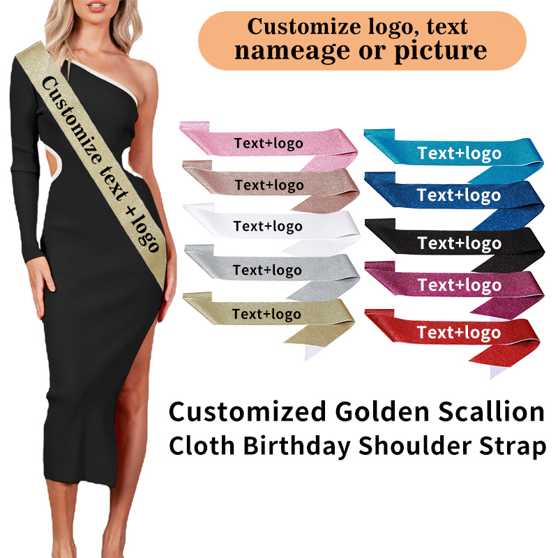 Birthday Sash Glitter - Fai da te personalizzato glitter fascia