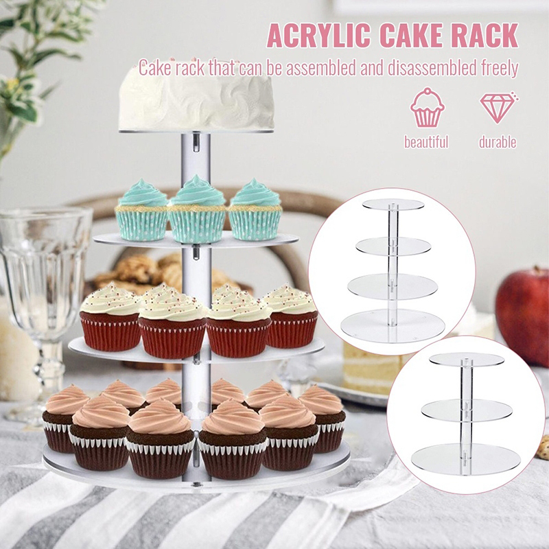 1 pz 3/4/5 livelli acrilico ro - Cupcake Stand Tier recensione e prezzo
