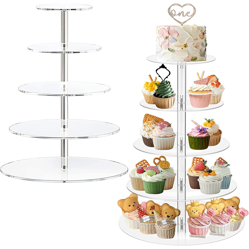 1 pz 3/4/5 livelli acrilico ro - Cupcake Stand Tier recensione e prezzo