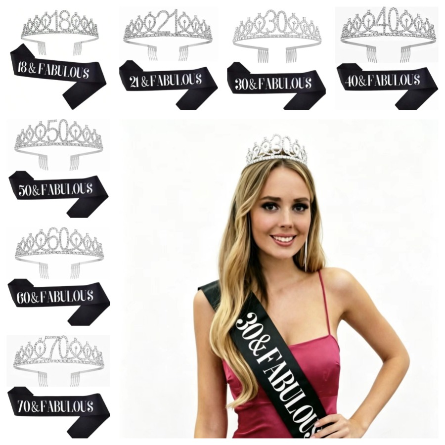 Corona Tiara Glitterata Argent - Birthday Sash Glitter recensione e prezzo