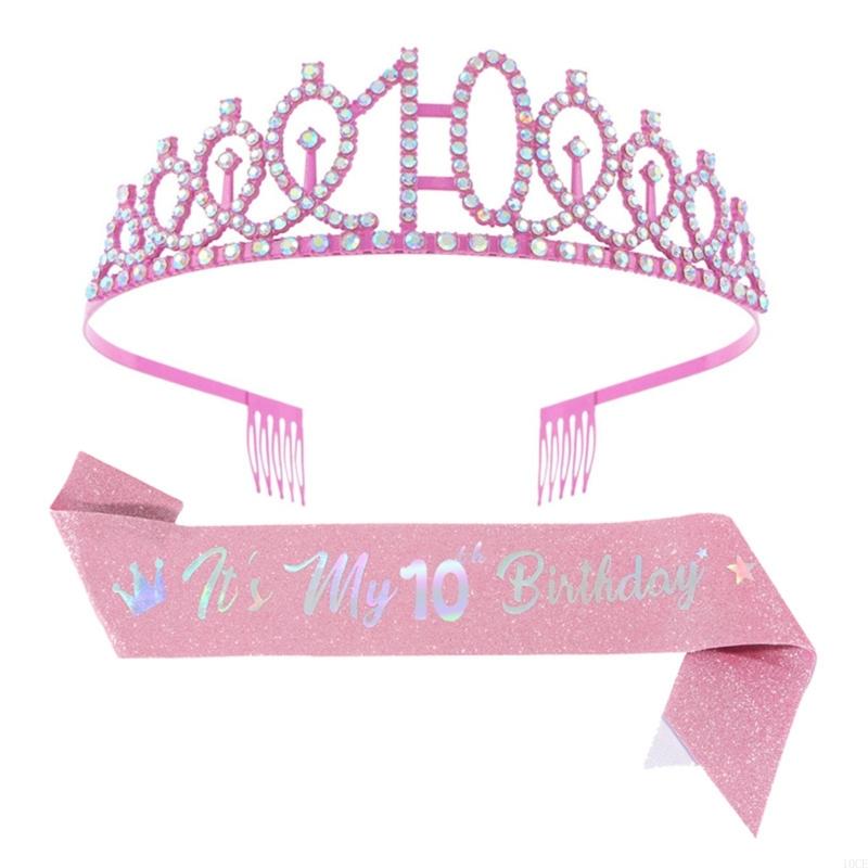 Set diademi e fascia per compl - Birthday Sash Glitter recensione e prezzo