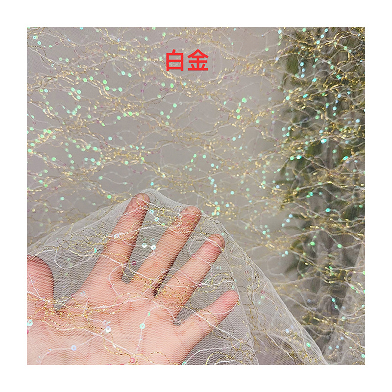 Tessuto di pizzo netto traspar - Glitter Tablecloth recensione e prezzo