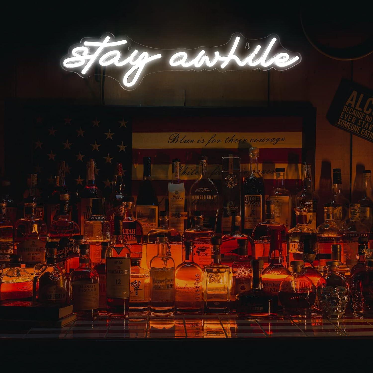 Insegne al Neon 'Stay Awhile'  - Neon Sign Party recensione e prezzo