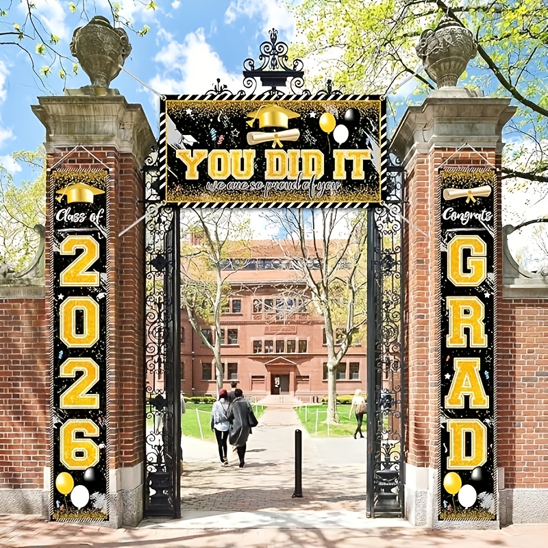 Striscioni di Laurea 2D 3 Pezz - Party Banner Gold recensione e prezzo