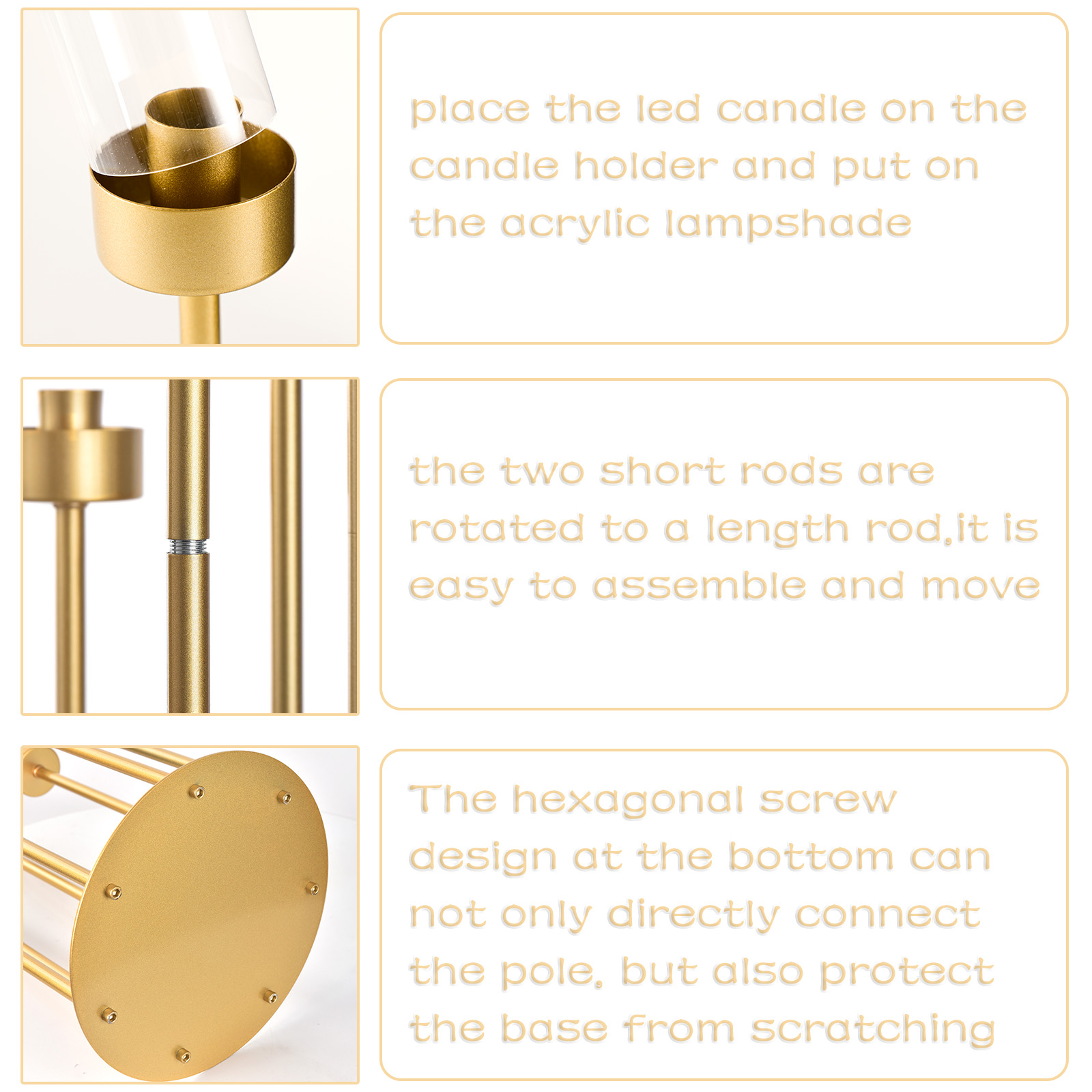 4 Set di Candelabri da Terra D - Centerpiece Stick recensione e prezzo