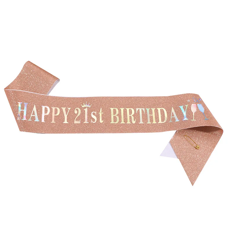 Happy 10th 13th 16th 21st 30th - Birthday Sash Glitter recensione e prezzo