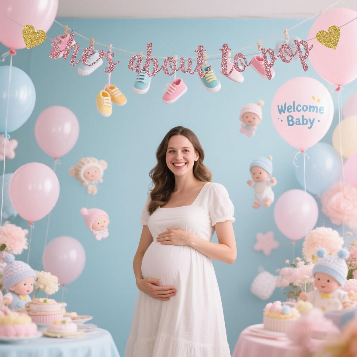 Striscione 'She's About to Pop - Party Banner Gold recensione e prezzo