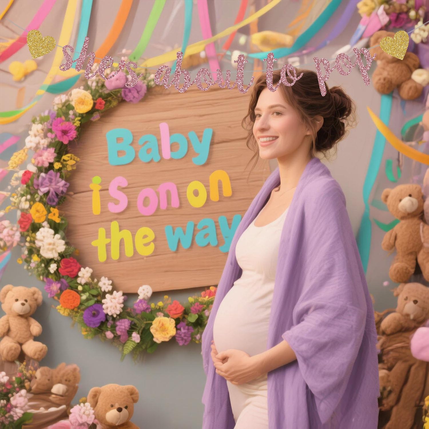 Striscione 'She's About to Pop - Party Banner Gold recensione e prezzo