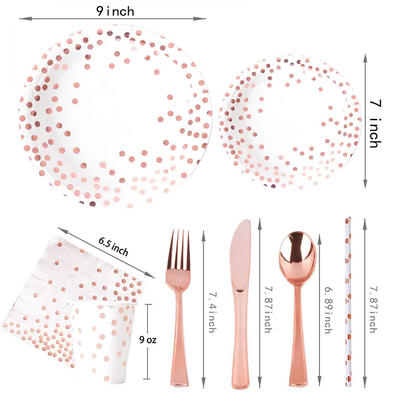 Kit di stoviglie per feste in  - Paper Straw Color recensione e prezzo