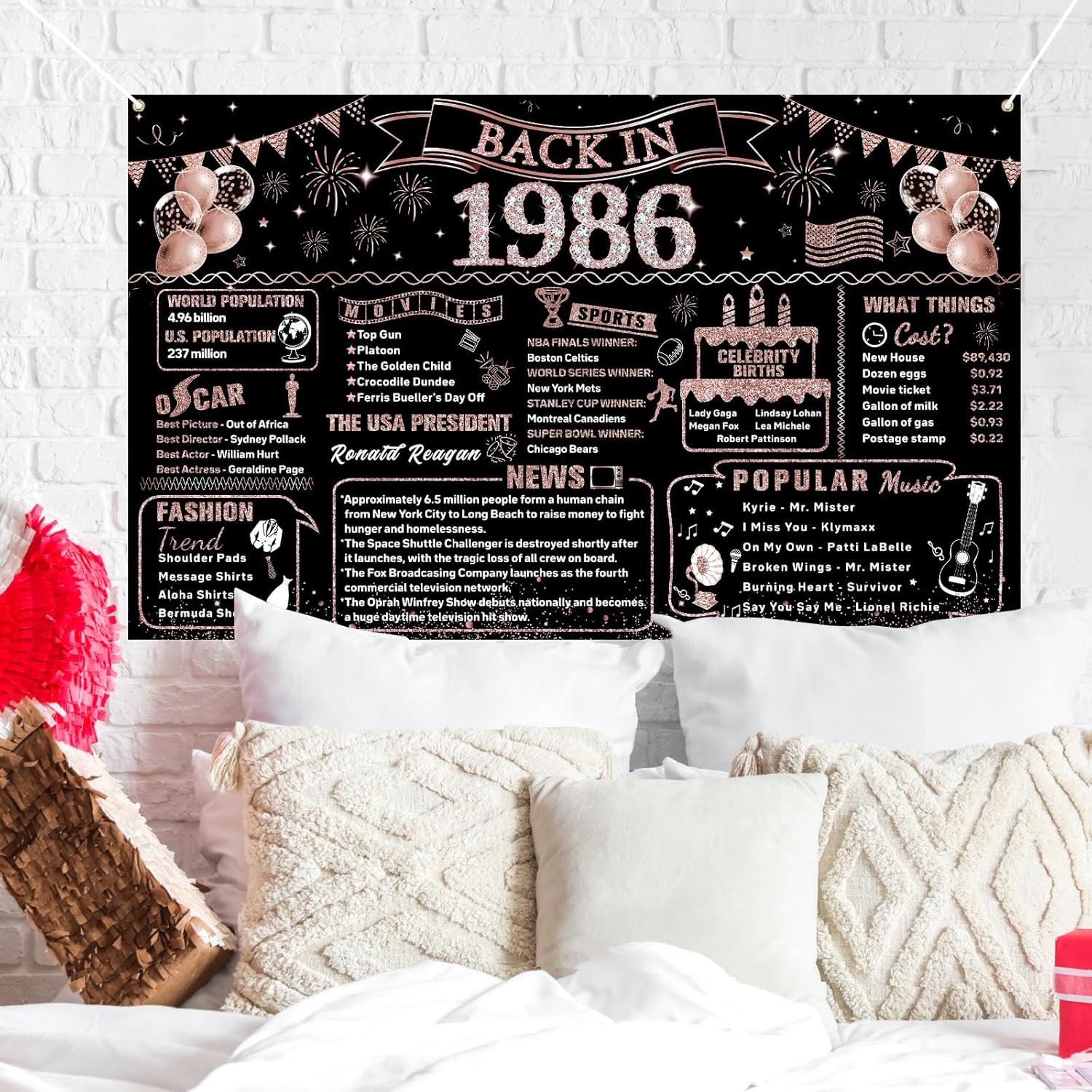 Decorazioni per il 40° complea - Party Banner Gold recensione e prezzo