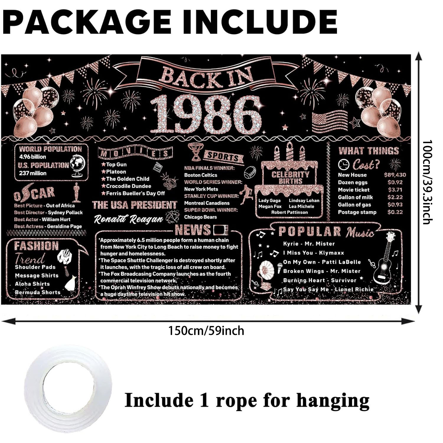 Decorazioni per il 40° complea - Party Banner Gold recensione e prezzo