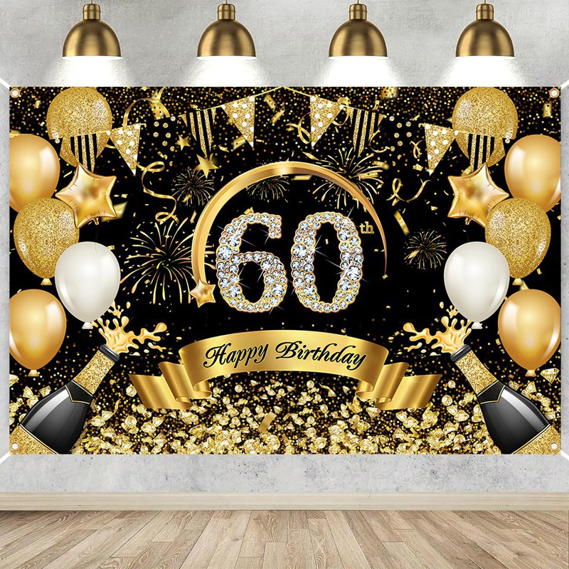 Happy 30th 40th 50th Birthday  - Party Banner Gold recensione e prezzo