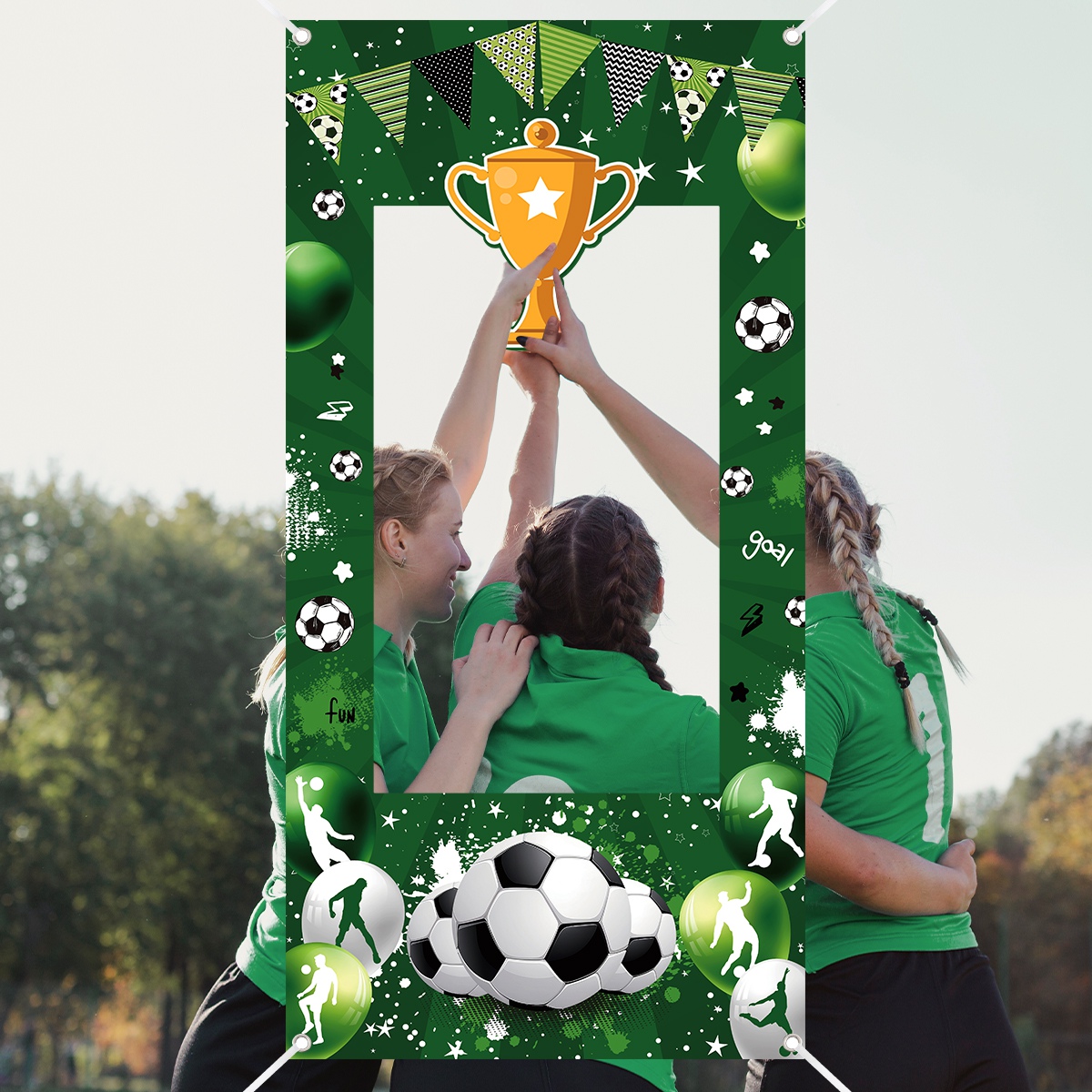 1pc Verde Calcio Cornice decor - Photo Booth Frame recensione e prezzo