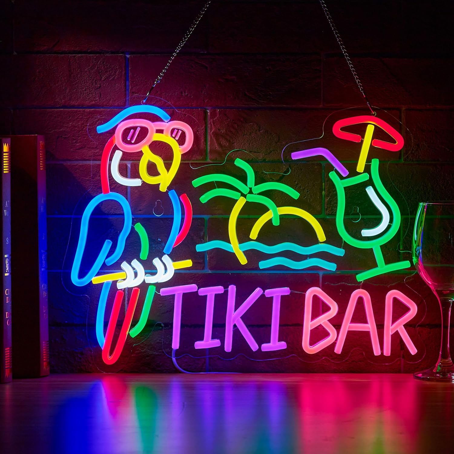 Insegna al Neon Tiki Bar con P - Neon Sign Party recensione e prezzo