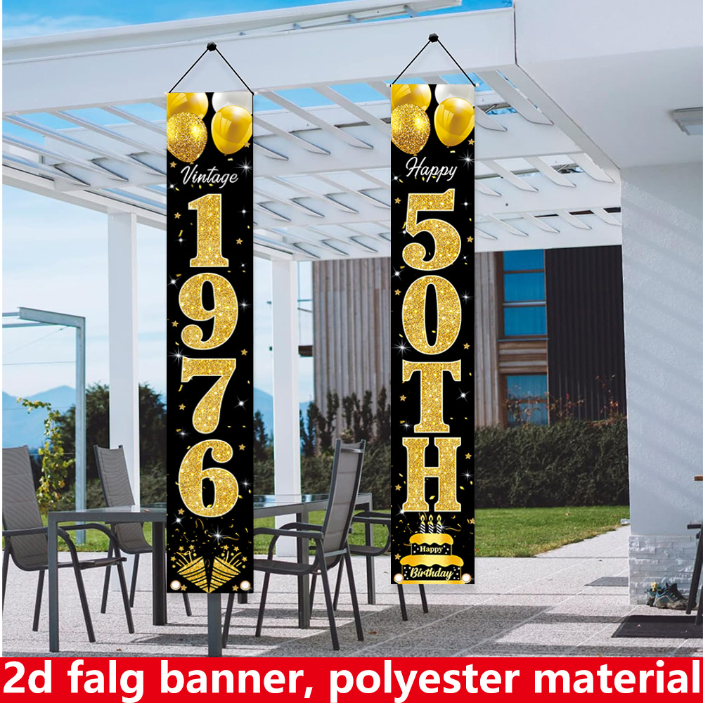 Banner piatto 2D, banner di co - Party Banner Gold recensione e prezzo