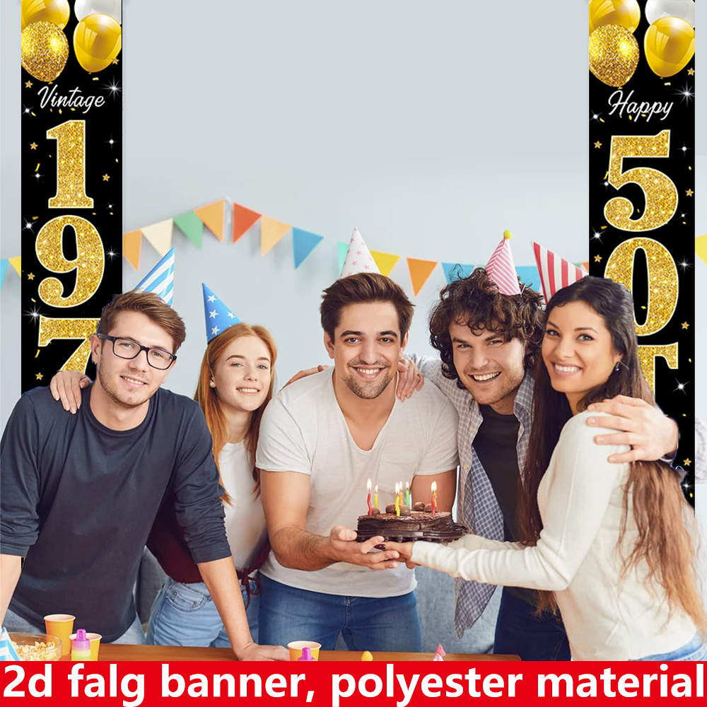 Banner piatto 2D, banner di co - Party Banner Gold recensione e prezzo