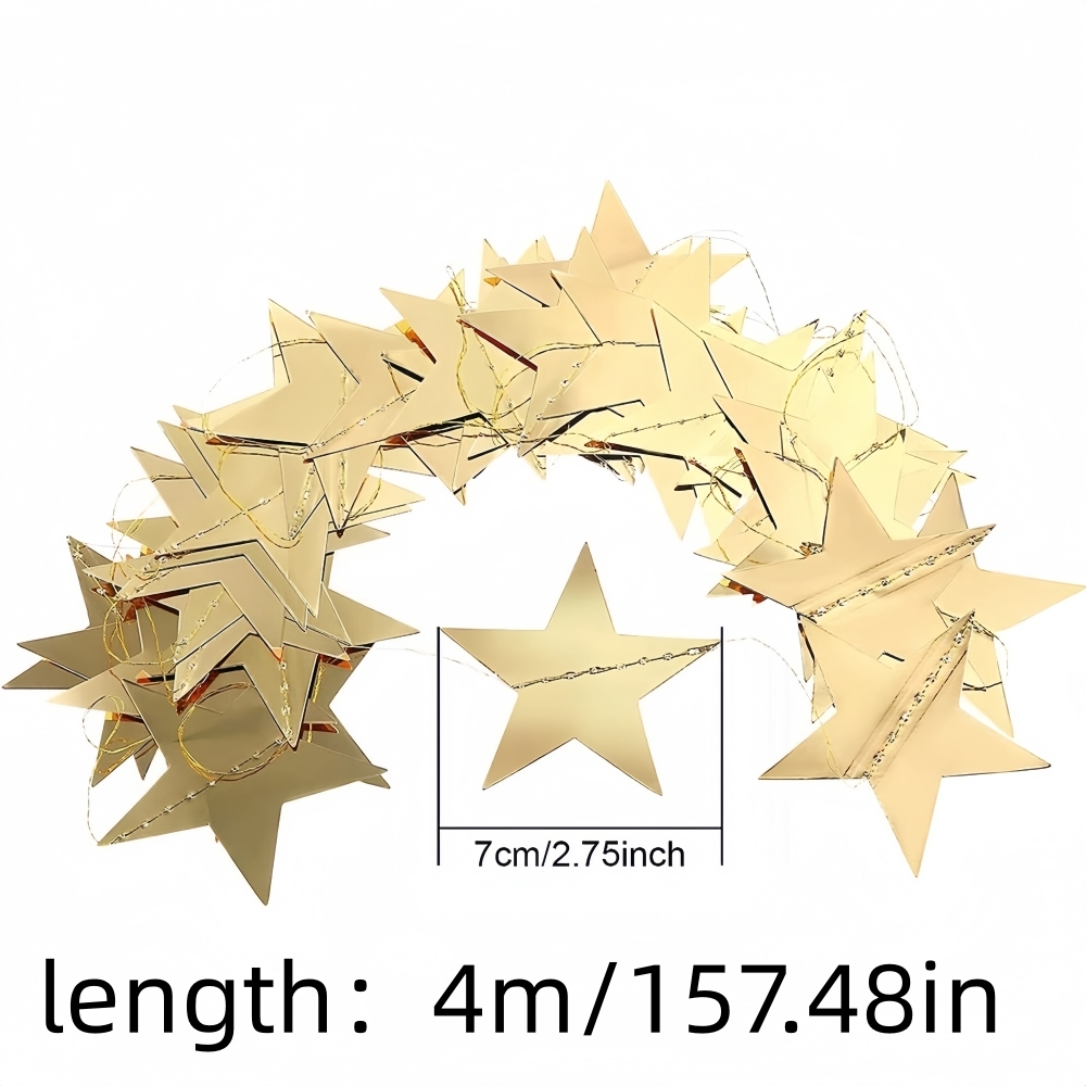 1 pz Ghirlanda a Stella a Cinq - Party Banner Gold recensione e prezzo