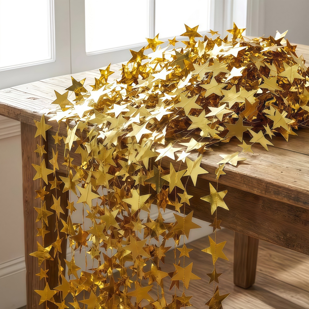 1 pz Ghirlanda a Stella a Cinq - Party Banner Gold recensione e prezzo