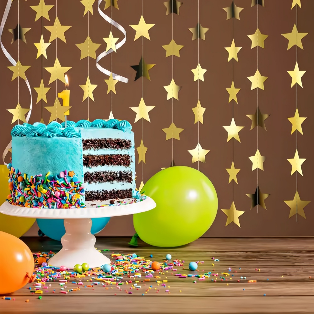 1 pz Ghirlanda a Stella a Cinq - Party Banner Gold recensione e prezzo