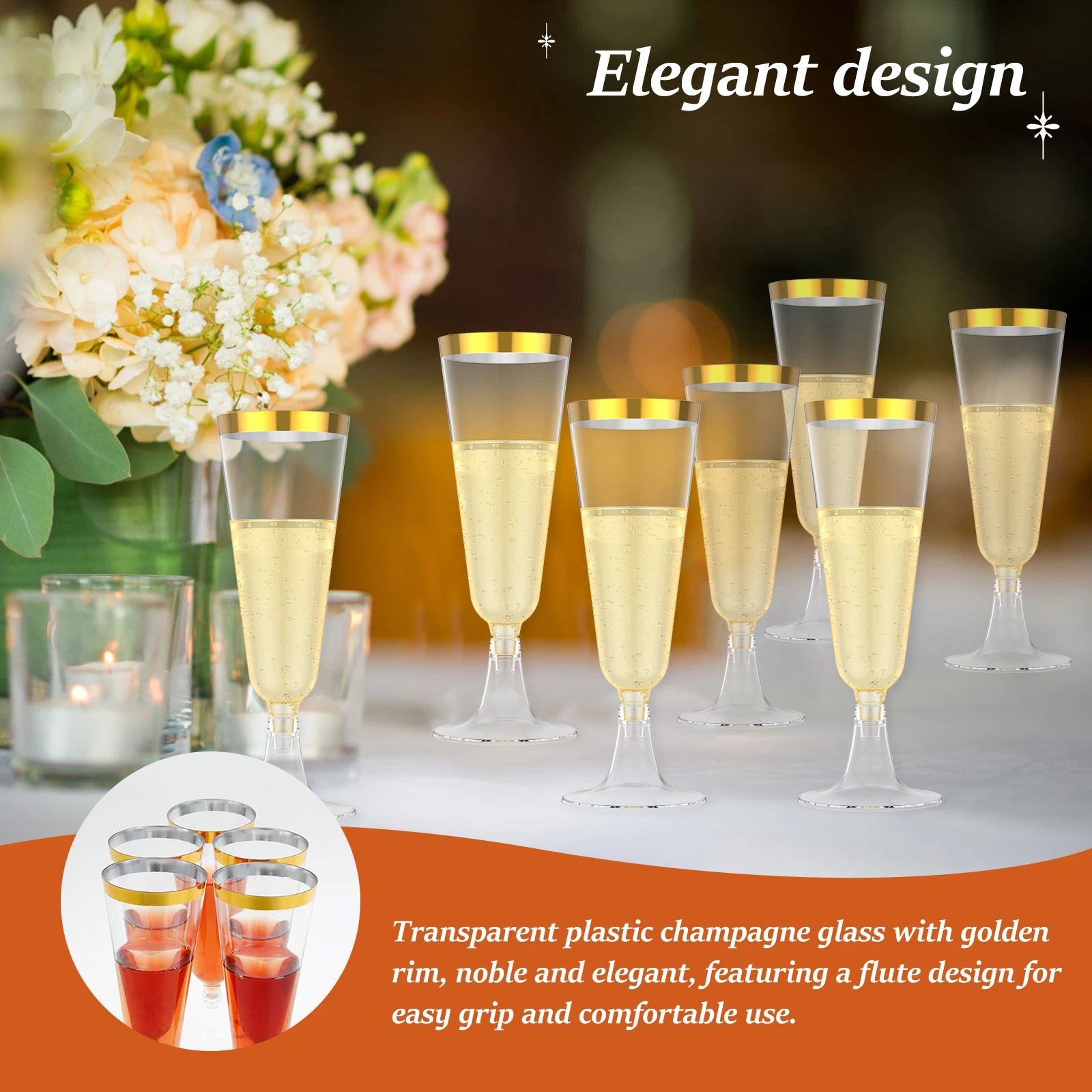 50 bicchieri da champagne in p - Plastic Cup 50Pcs recensione e prezzo