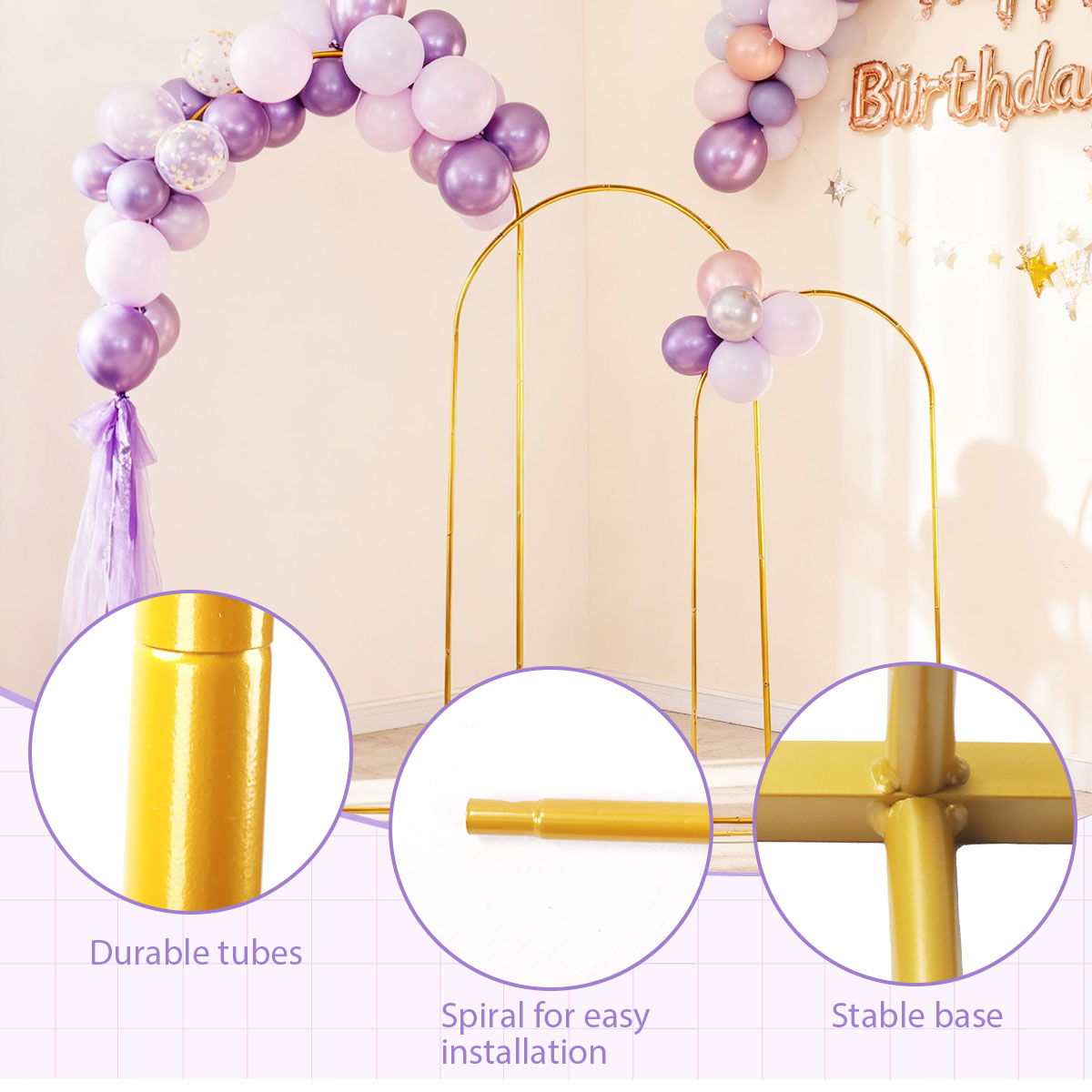 Kit arco in metallo dorato da  - Balloon Arch Kit recensione e prezzo