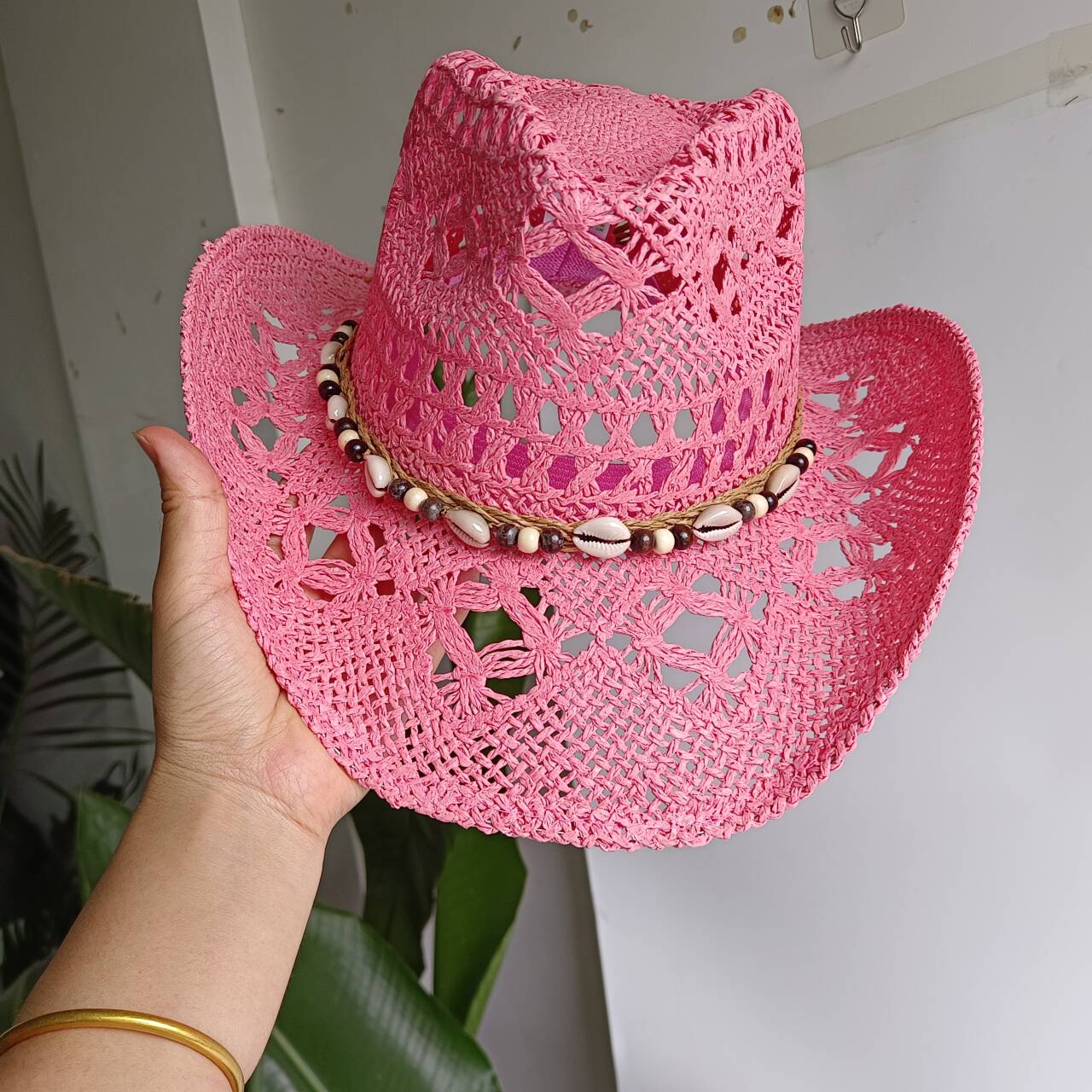Cappello da cowboy rosa in pag - Paper Straw Color recensione e prezzo