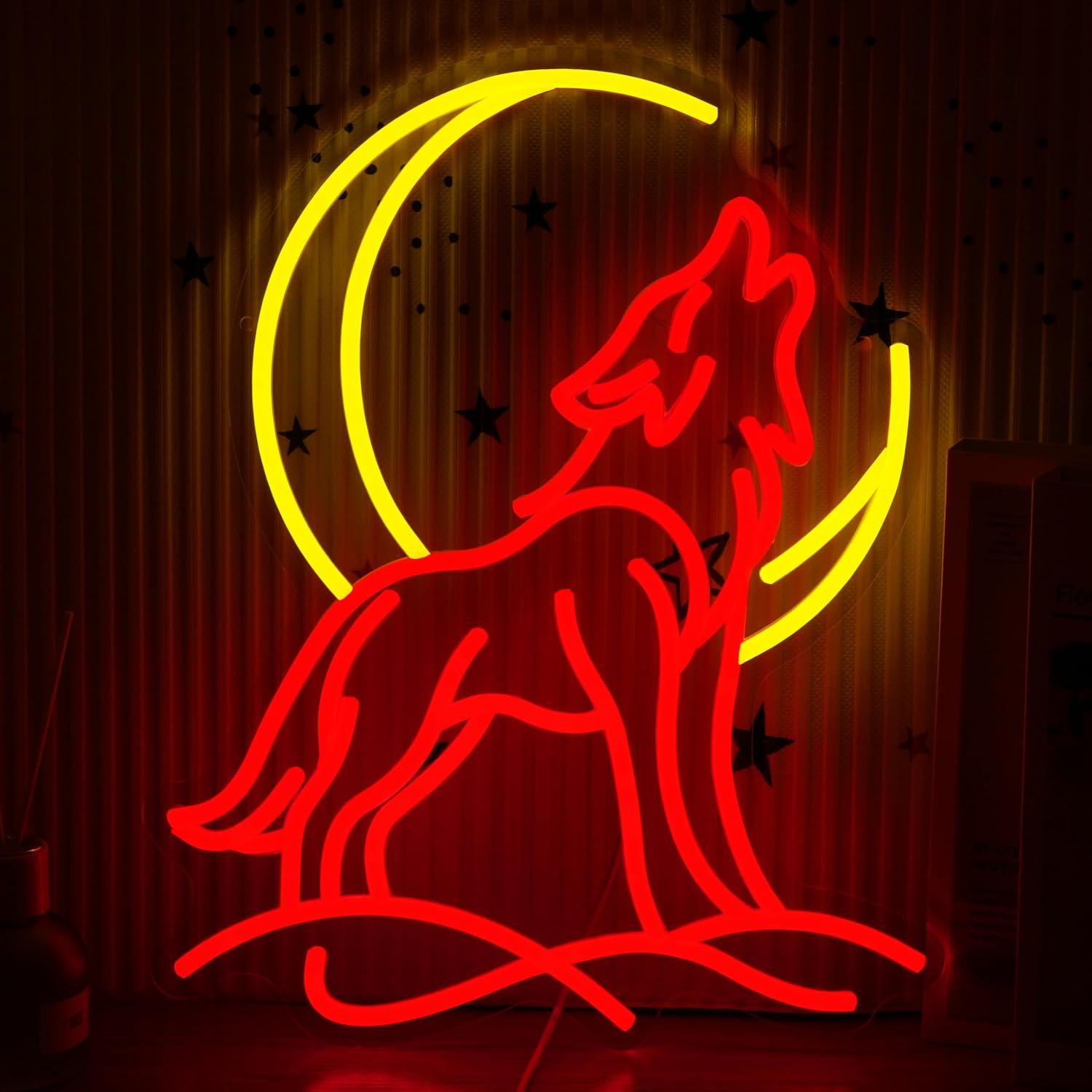 Insegna al Neon Lupo Urlante c - Neon Sign Party recensione e prezzo