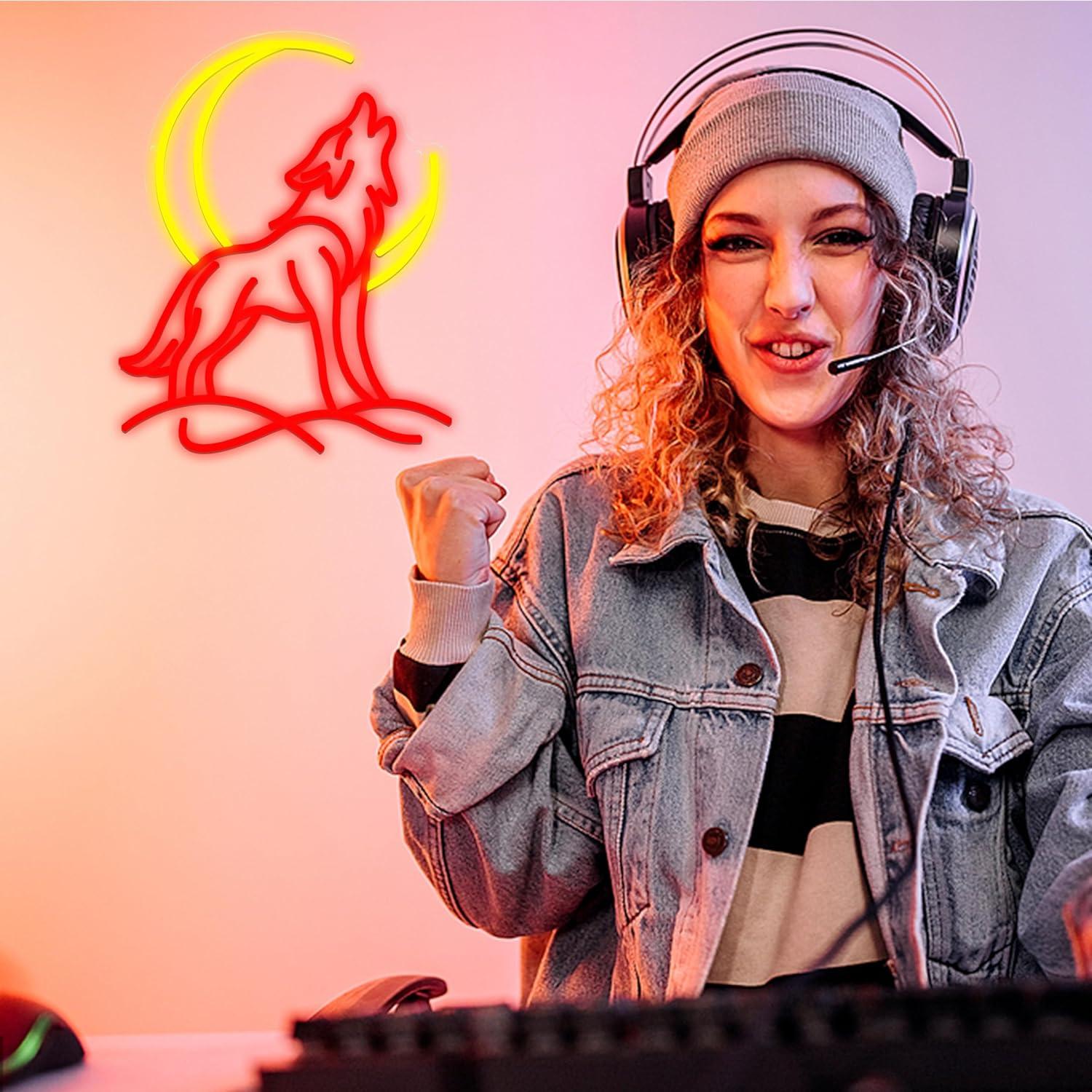 Insegna al Neon Lupo Urlante c - Neon Sign Party recensione e prezzo